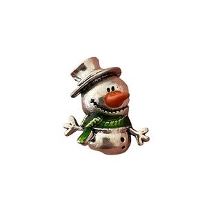 Sterling Silver Snowman Winter Wonderland Charm Bead Charms